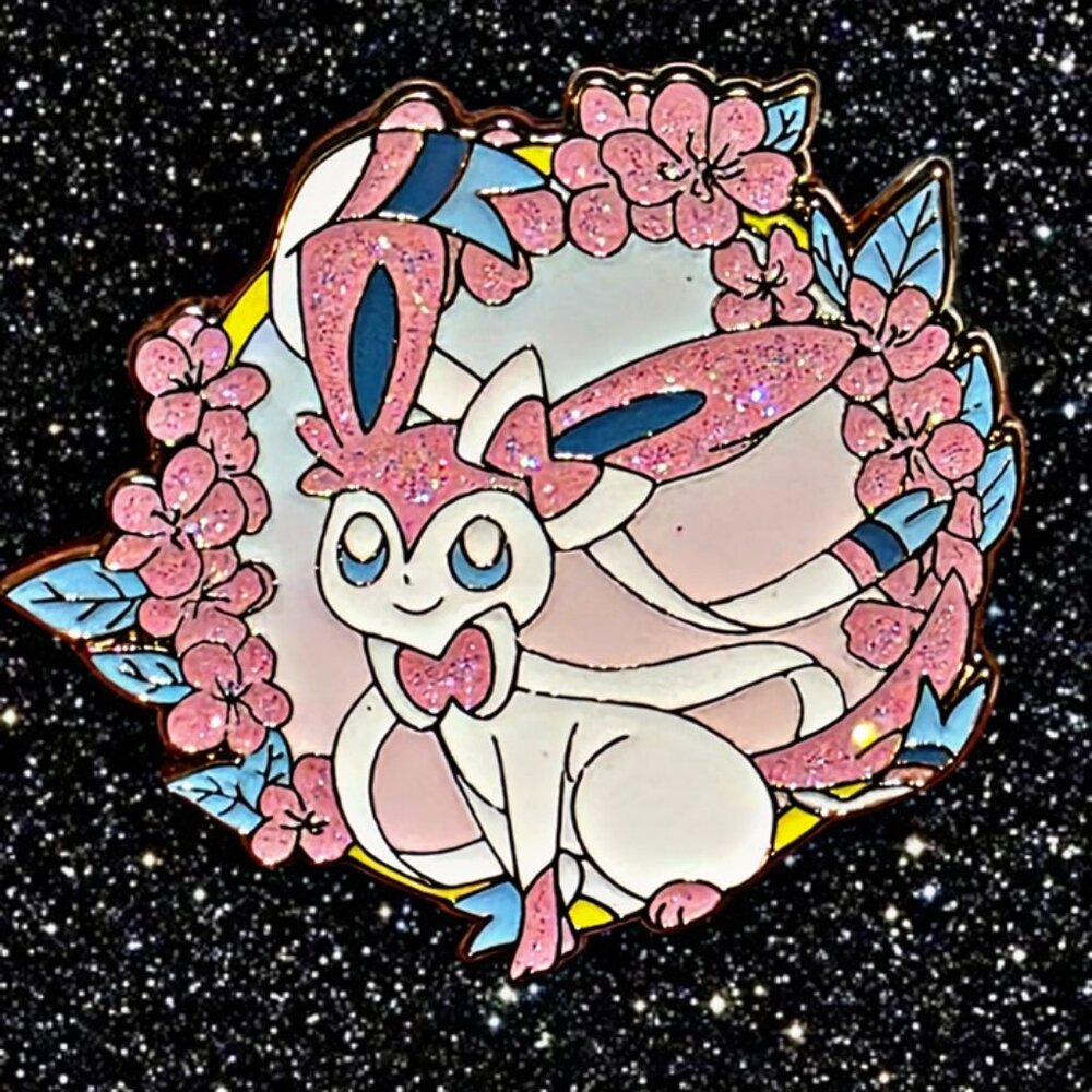 Complete Eeveelution Floral Pokémon Enamel Pin Set – 9 Piece Collector’s Lot - Picture 10 of 11